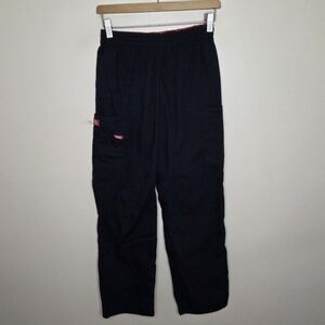 Dickies | Black Elastic Pull-On Waist Pants Side Pockets Size Small Petite